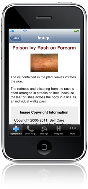 A Poison Ivy image can help you identify symptoms, injuries and commen causes of rashes, bites and stings.